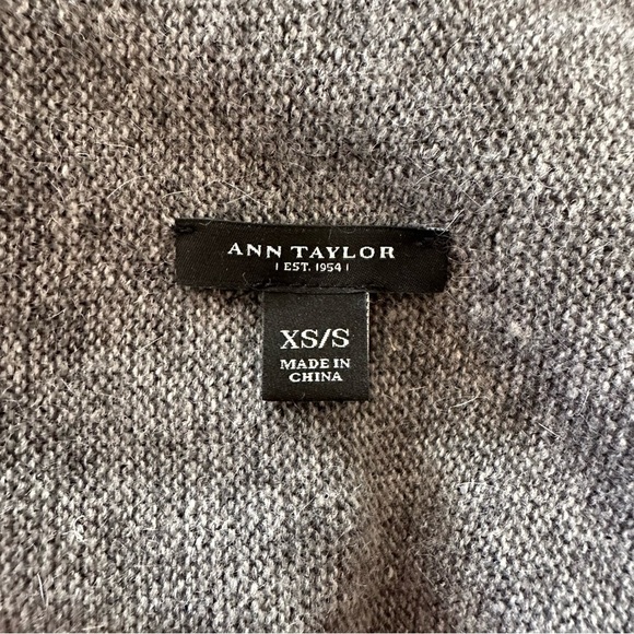 Ann Taylor Wool Angora Cashmere Blend Cross Snap Tab Sleeve Sweater Cardigan - Picture 9 of 11